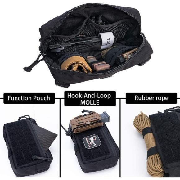 MOLLE Pouch Admin Dump Tactical Pouches Sub Abdominal Drop Carrying Kit EDC Bag - Picture 2 of 6